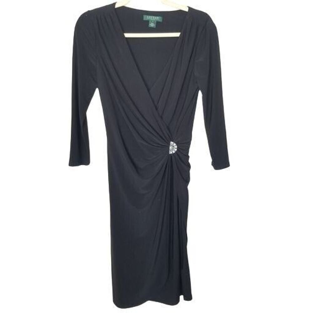 Lauren Ralph Lauren Womens Sheath Dress Size 4 Cocktail Evening Party Wedding